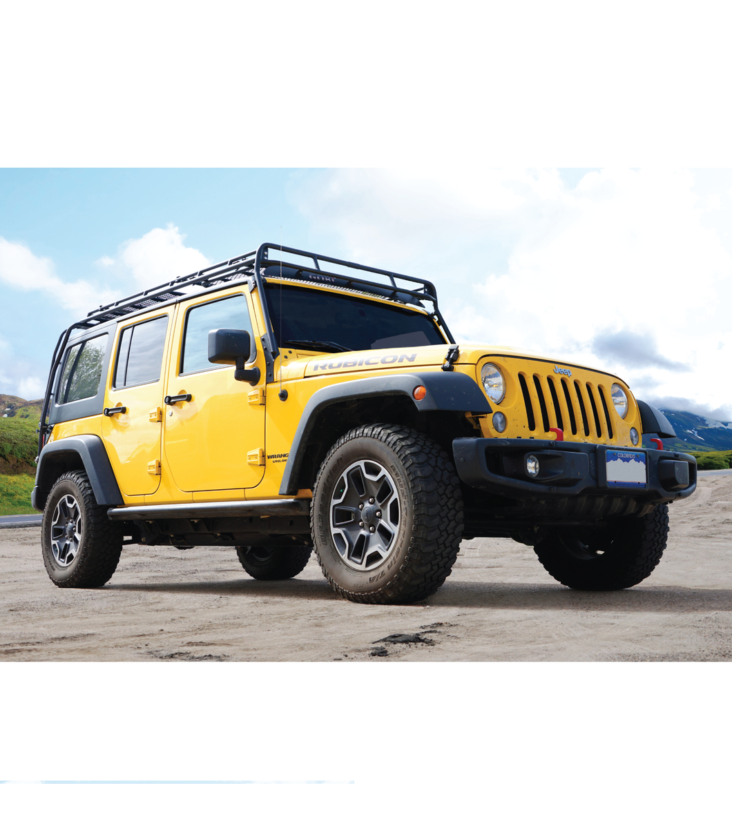 JEEP JKU 4DOOR STEALTH RACK Multi Light Setup Gobi Racks