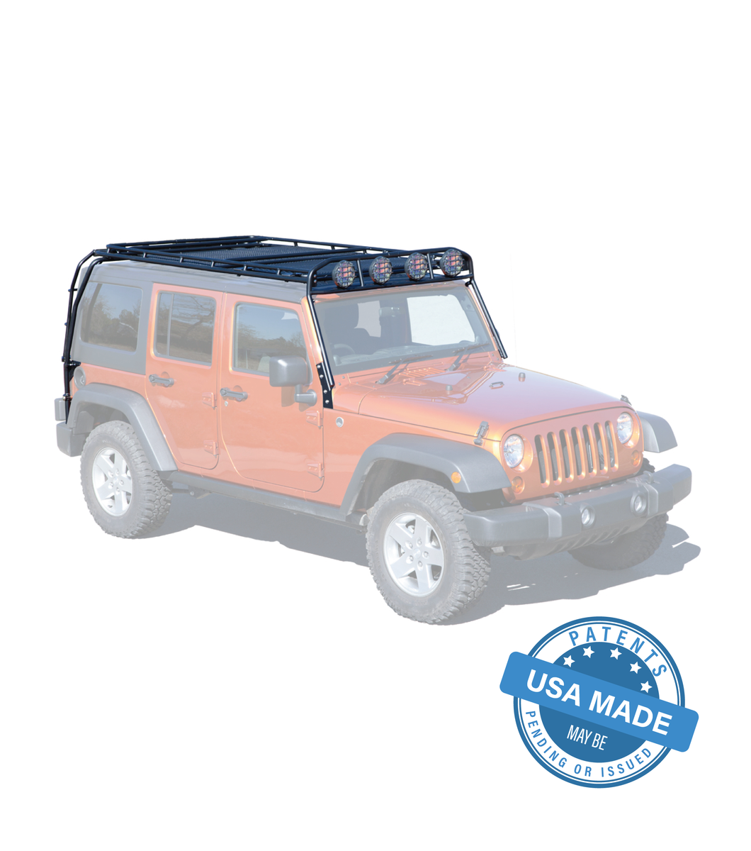 JEEP JKU 4DOORRANGER RACK Multi Light Setup Gobi Racks