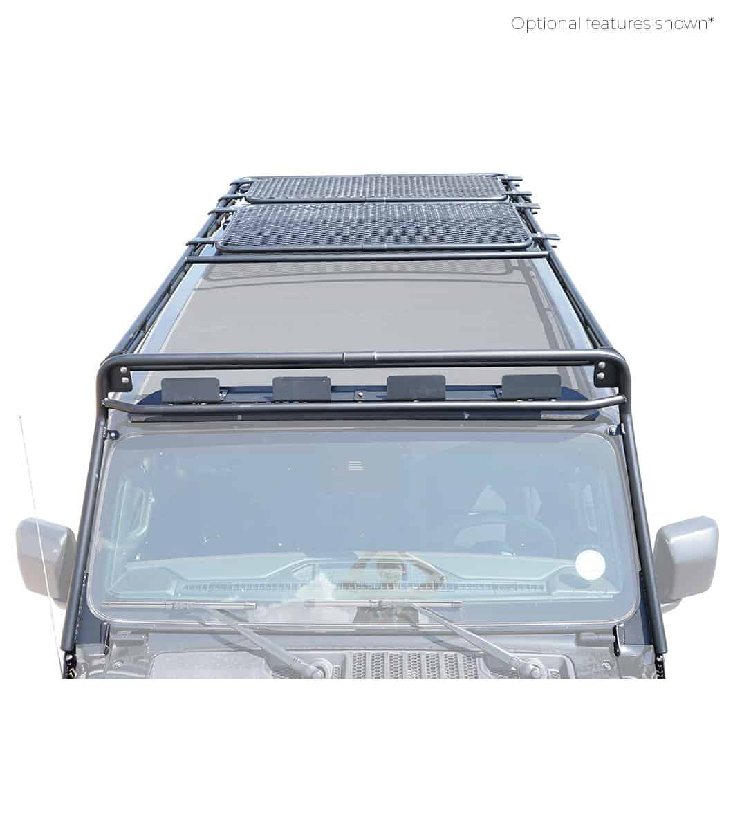 GOBI Jeep JL 4Door Sky-One Touch Stealth Rack 40" LED Lightbar 2021 Jeep Wrangler Sky One Touch Roof Rack
