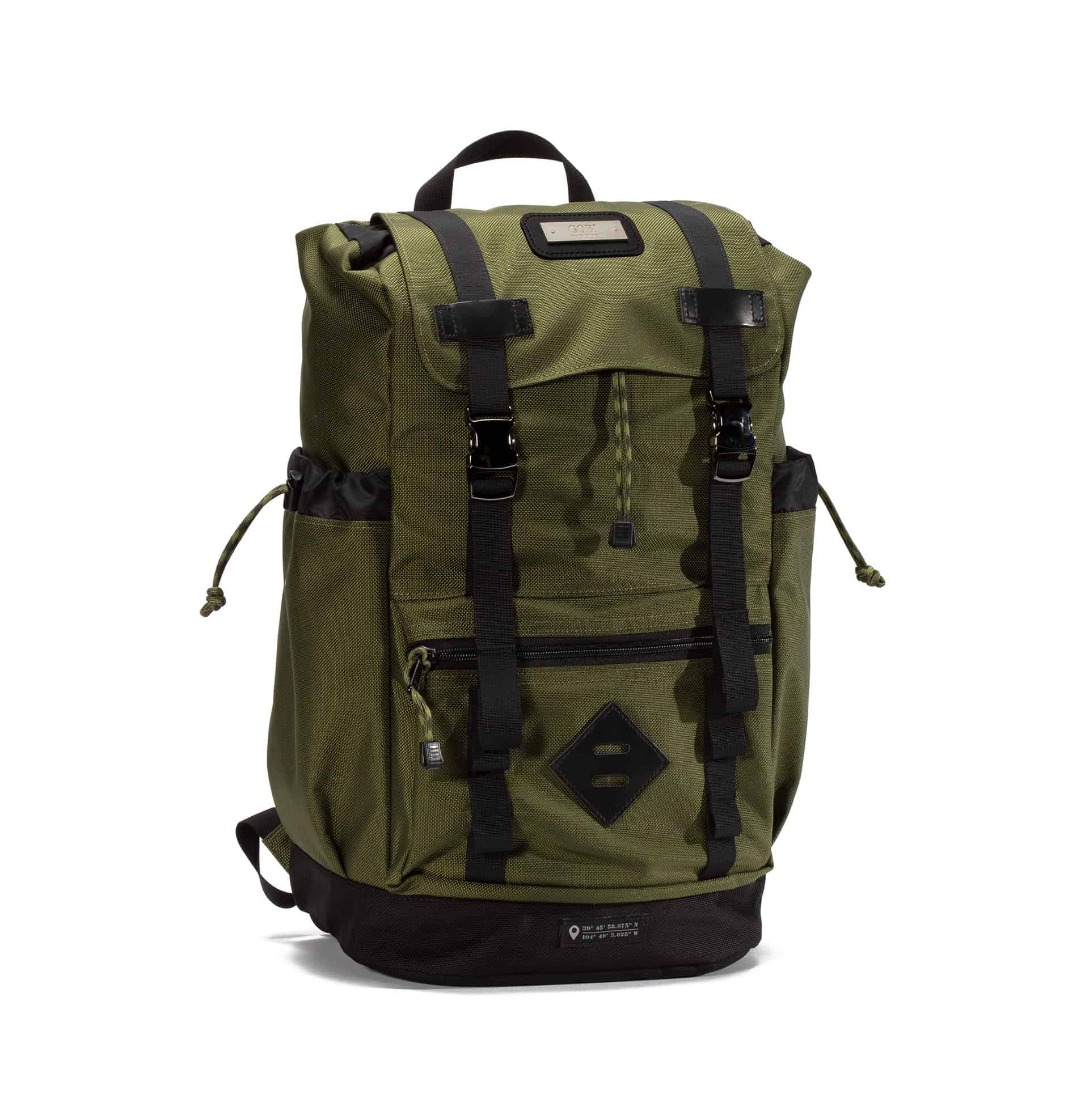 black and green backpack