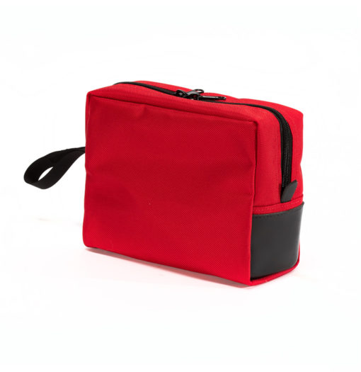 Red and Black Toiletries Travel Bag